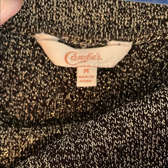 Candie's Metallic Cowl Neck Sweater - Picture 2 of 5